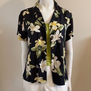 Caribbean Joe Notched Collar Button Down Shirt PM